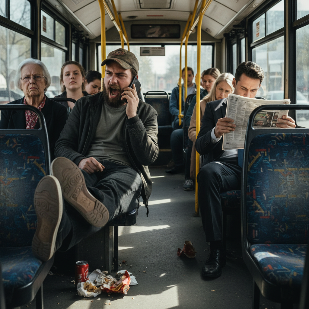 Person behaving rudely